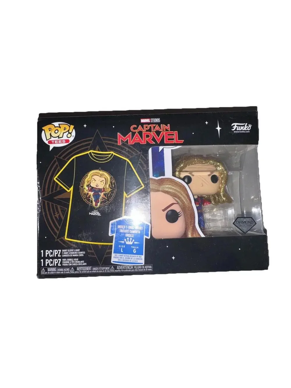 Marvel's Captain Marvel - Glow in the Dark Pop/T-Shirt (L) - FUN|KO POP! TEES